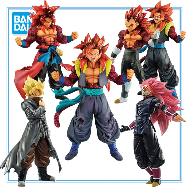 

BANDAI Ichiban KUJI Dragon Ball Super Hero Super Saiya 4 Son Goku Vegeta Gogeta PVC Anime Action Figures Model Collection Toy