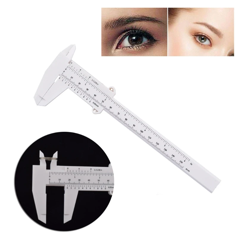 

Double Scale Sliding Gauge Eyebrow Ruler Tattoo Permanent Makeup Caliper Tools