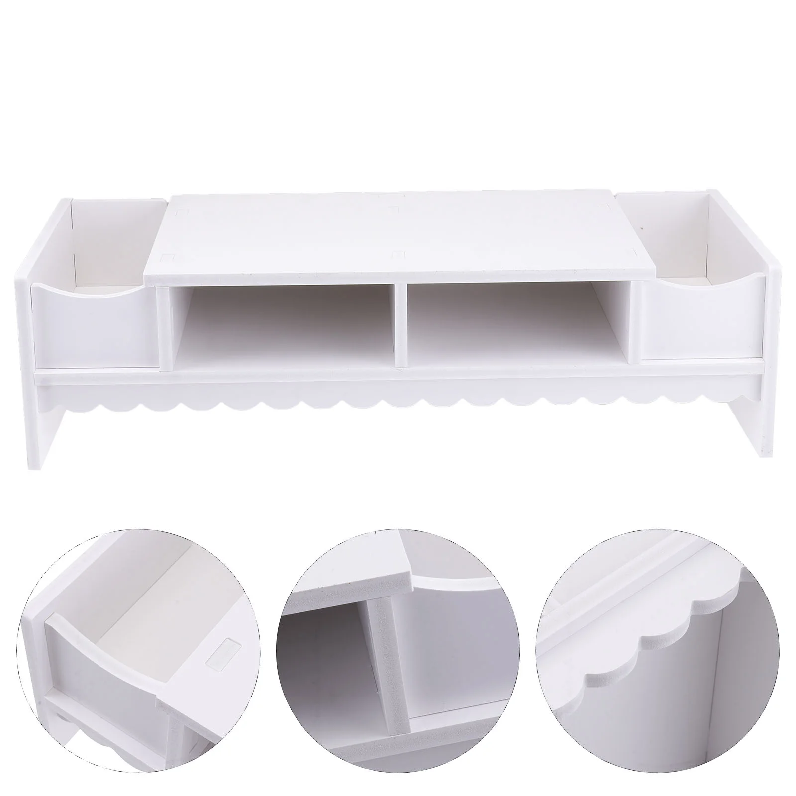 

Monitor Stand Riser Desk Computer Shelf Laptop Screen Desktop Organizer Storage Rack Holder Notebook Drawer Height Office