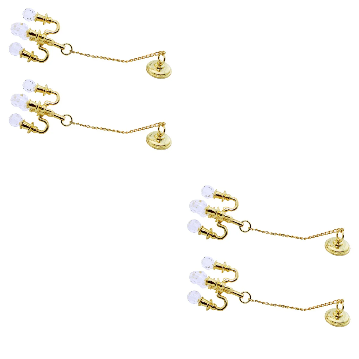 

4 Pcs Mini Chandelier Playing House Accessories Practical Decoration Model