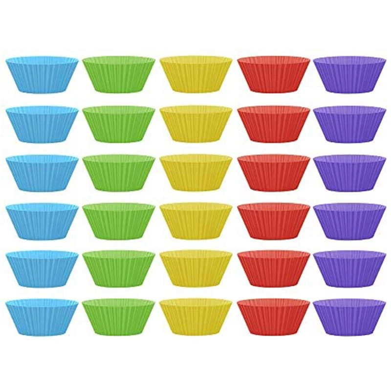 

Silicone Baking Cups Reusable Cupcake Liner Safe BPA Free Non Stick Muffin Liners for Baking Cupcake Mold