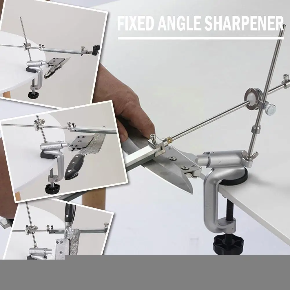 

Профессиональная точилка для ножей, поворот на 360 градусов, откидная кухонная точилка, дизайн поварского ножа, стальной комплект R4u4