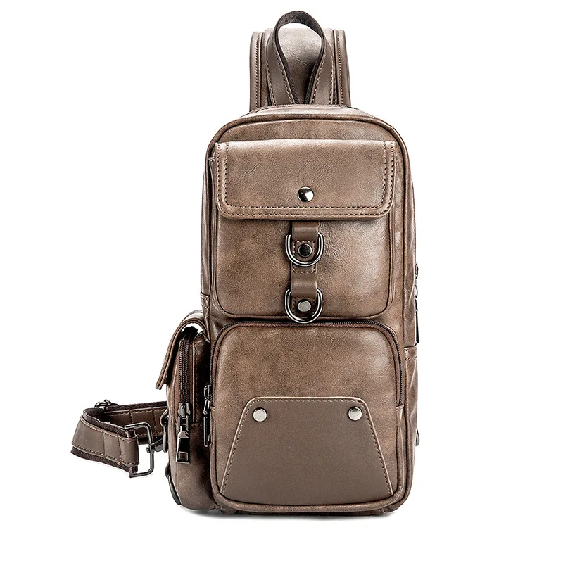 

Bag Vintage Luxury Chest Leather Crossbody Brand Men Bags Male Casual Bag Cool Chest Men Pack Motorcycle Bag Messenger For Sling