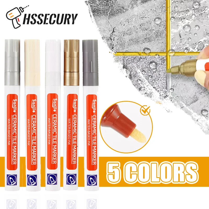 

Color Waterproof Tile Marker Grout Pen Wall Seam Pen for Tiles Floor Bathroom Decontamination Seam Repair Pen Painting Mark Pen