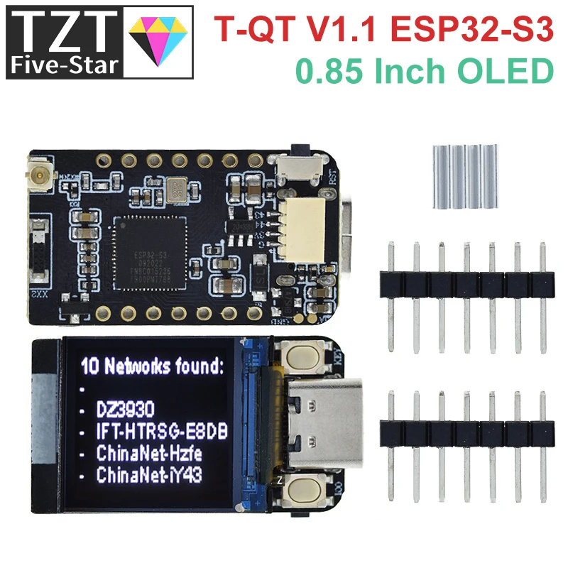 T-QT V1.1 ESP32-S3 GC9107 0 85-дюймовый модуль ЖК-дисплея макетная плата WIFI Bluetooth полноцветный
