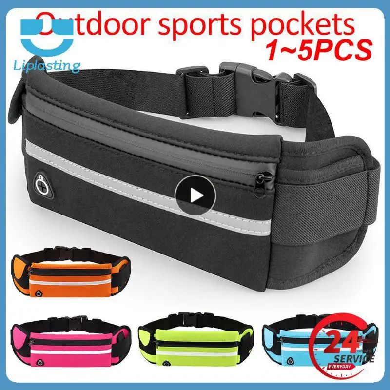 

1~5PCS Running Waist Bag Gym Fanny Outdoor Belt Bag Mobile Phone Pack for Men Women Running Jogging Run Pouch Hydration Cycling