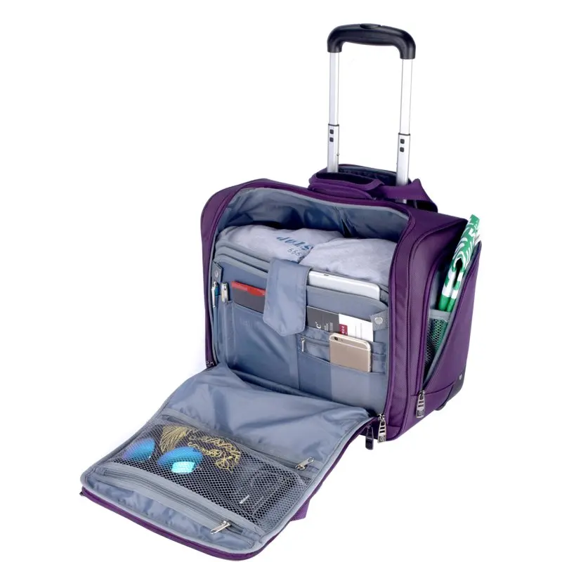 16 Rolling Under-Seater Luggage - Purple