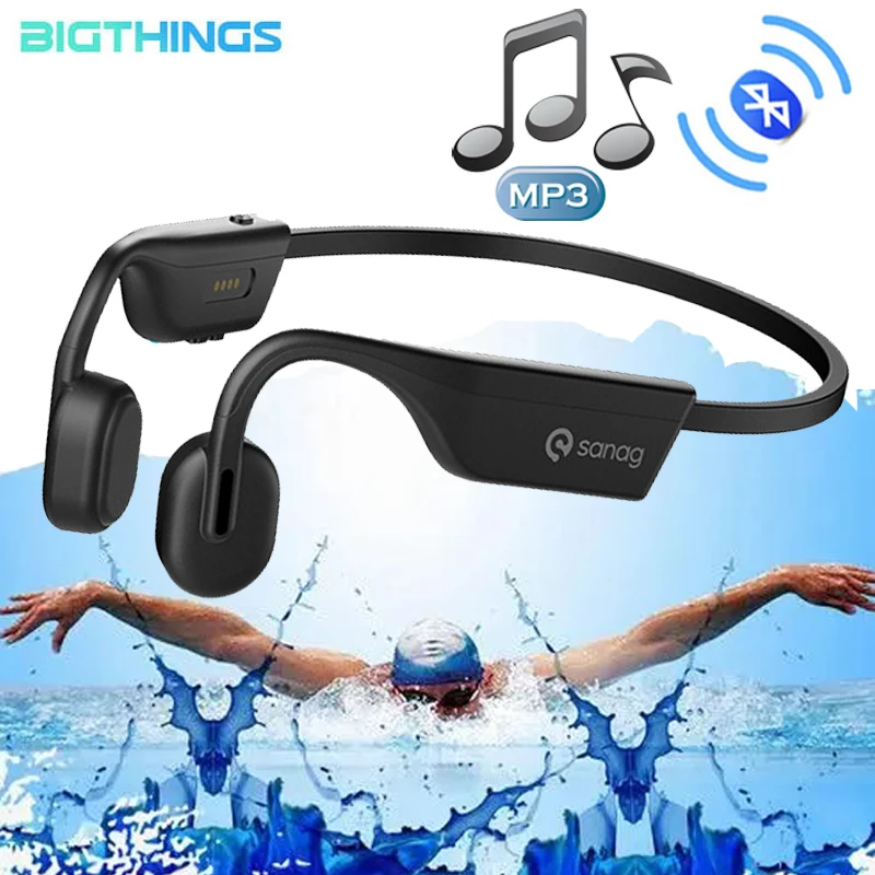 Bone Conduction Headphone Swimming  IP67 Waterproof Wireless Earphone 32GB MP3 Player for Water Sports Bluetooth Headset