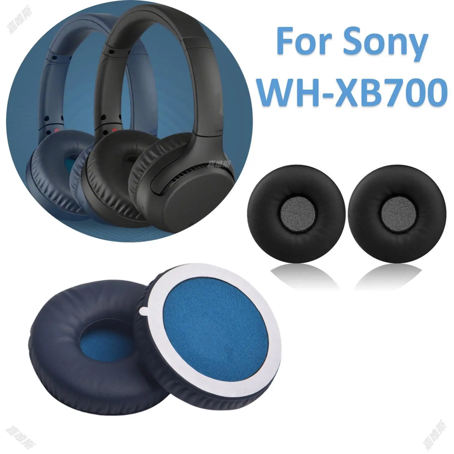 

75mm Round Earpads for Sony WH-XB700 Headphone Replacement Ear Pads Cushion Cover for Sony WH-XB700 Headset Repair Parts