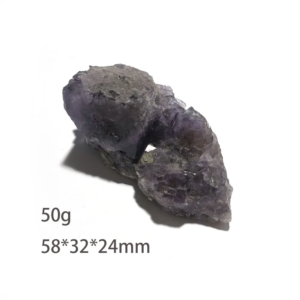 

50g C2-2 Natural Purple Fluorite Mica Mineral Crystal Specimen From Yaogangxian Hunan PROVINCE CHINA