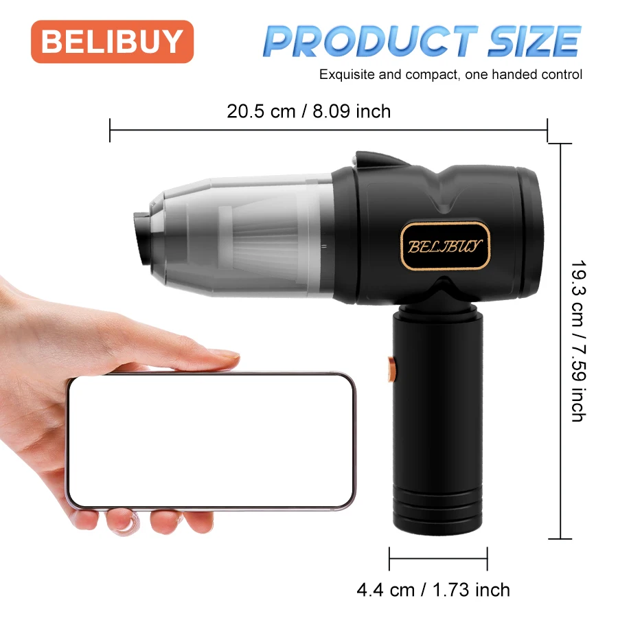 BELIBUY автомобильный пылесос портативный небольшой пылесос для многоцелевых автомобилей небольшой бытовой ручной автомобильный пылесос (art.: 3920d07bbd616) - 3920d07bbd616