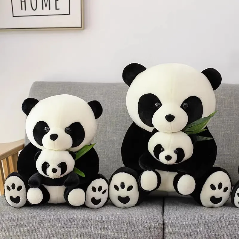 

Китайская милая кукла Fubao мама и сын, панда, плюшевая игрушка, Бамбуковая гигантская панда, кукла с прессом, подушка для обнимания, свадебный подарок, отправка Fr