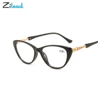 zilead new reading glasses women vintage cateye transparent reading eyewear vision care unisex eyeglasses diopters 1 1 5 2 3 4