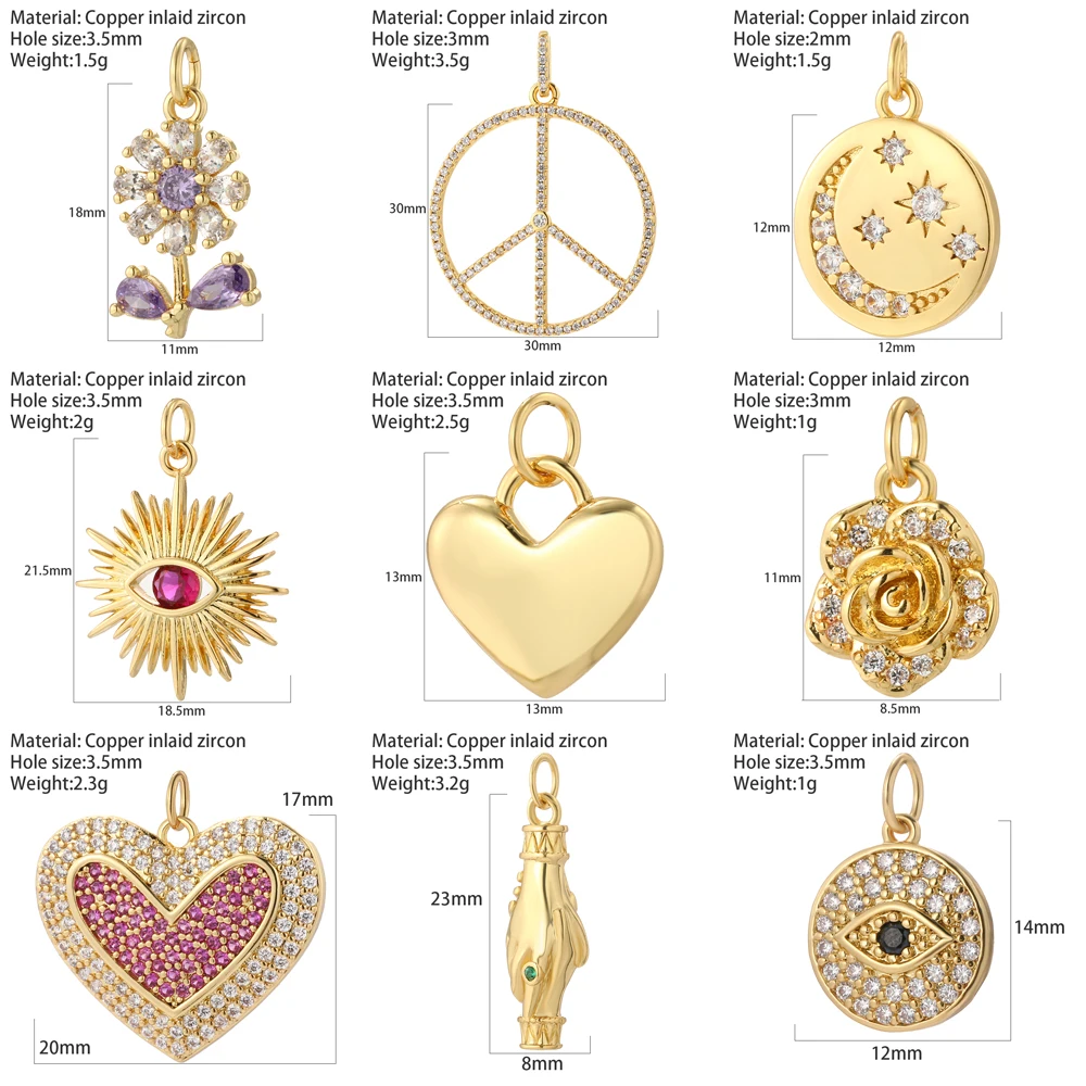 heart flower evil blue eye charms for jewelry making supplis diy keychain necklace earrings bracelet accessories phone butterfly free global shipping