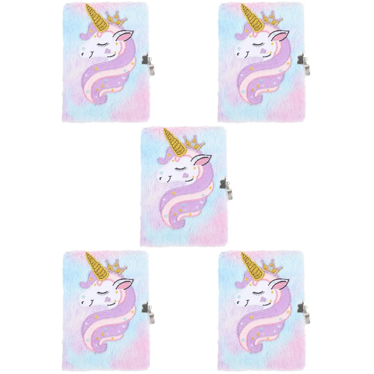 

Plush Lock Book Girl Notepads Dairy Lockable Diary Fluffy Stationery Girls Cartoon