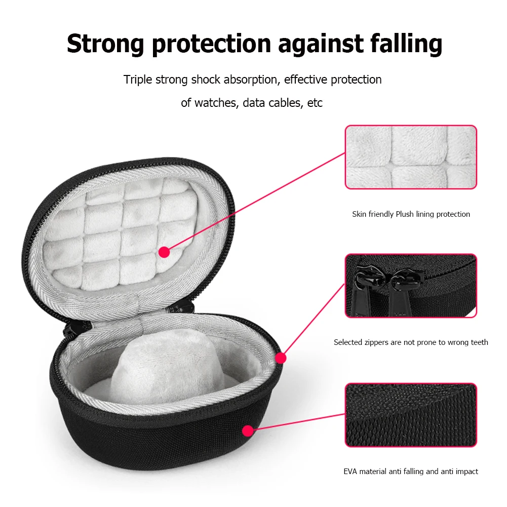 EVA Single Watch Travel Case Portable Storage Organizer Shock-Resistant Waterproof Smartwatches Zippered Container Box Wholesale