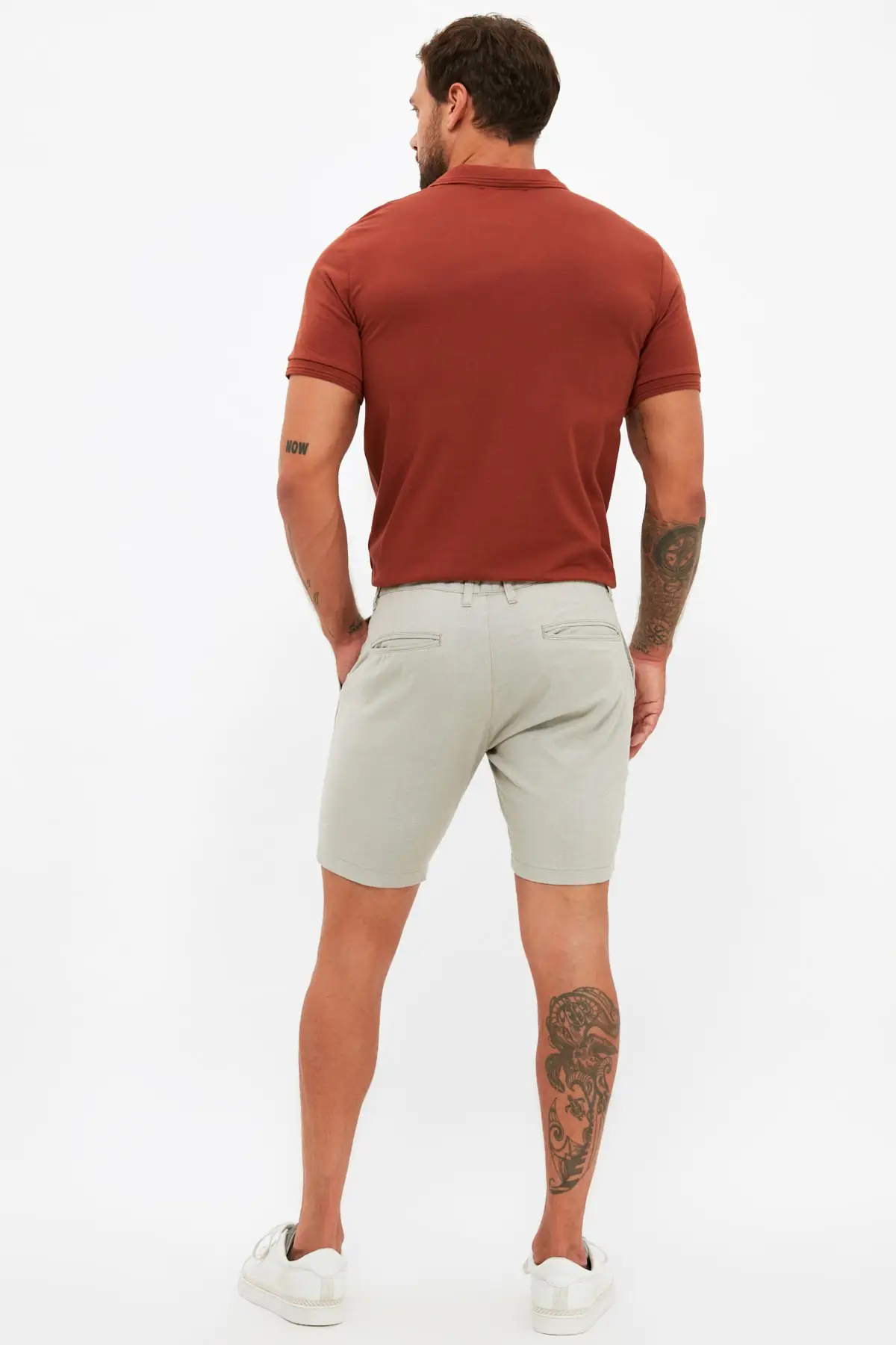 

Trendyol Male Slim Fit Chino Belt Waist Laced Shorts & Bermuda TMNSS21SR0724