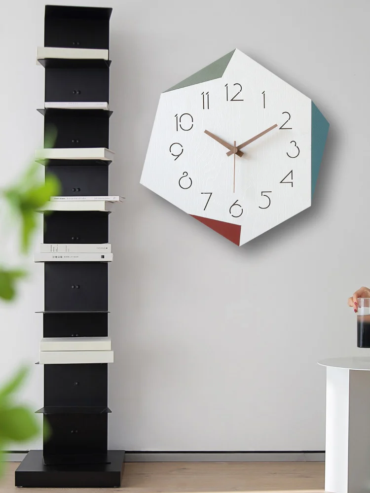 

Clock Wood Modern Creative Nordic Clocks Home Decor Wooden Wall Watch Silent Living Room Decoration Gift Ideas