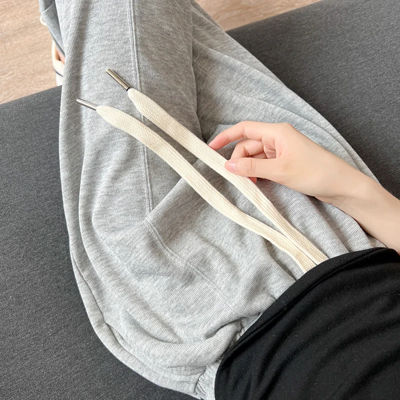 

Legged Casual Sweat For Women Drop Feeling Women's 2022 Loose Thin Patchwork Sweatpants Thick Drawstring Harrenway Pants