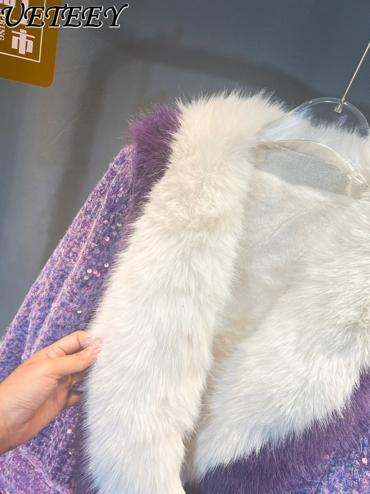 Рисунок 4 - Утепленная пурпурная шуба из меха кролика Рекс