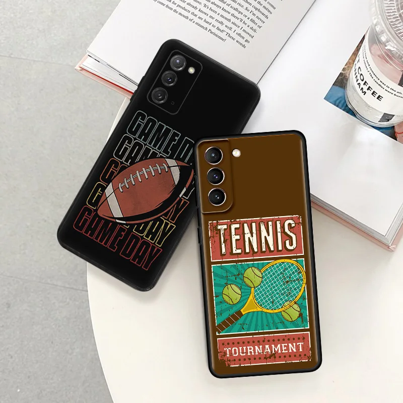 Силиконовые мягкие чехлы для телефона регби Samsung Galaxy S24 S23 5G S22 S21 S20 Ultra FE S10 Lite E S8 S9