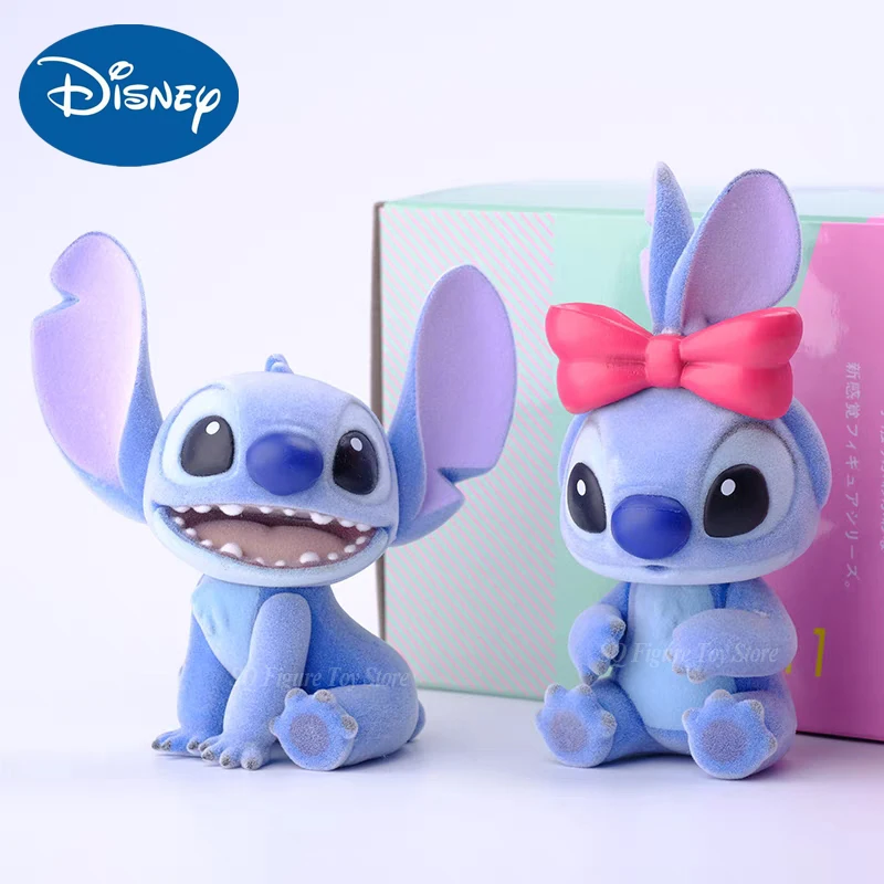 

Экшн-фигурки Disney Лило Стич, милые ангелы, флокирующие фигурки, Коллекционная ПВХ модель, статуэтка, куклы, игрушки для детей, подарок, Декор