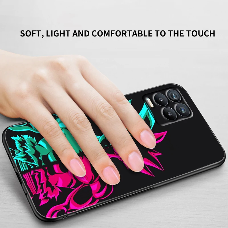 anime dragon ball z cool for oppo gt master find x5 x3 realme 9 8 6 c3 c21y pro lite a53s a5 a9 2020 black phone case cover capa free global shipping