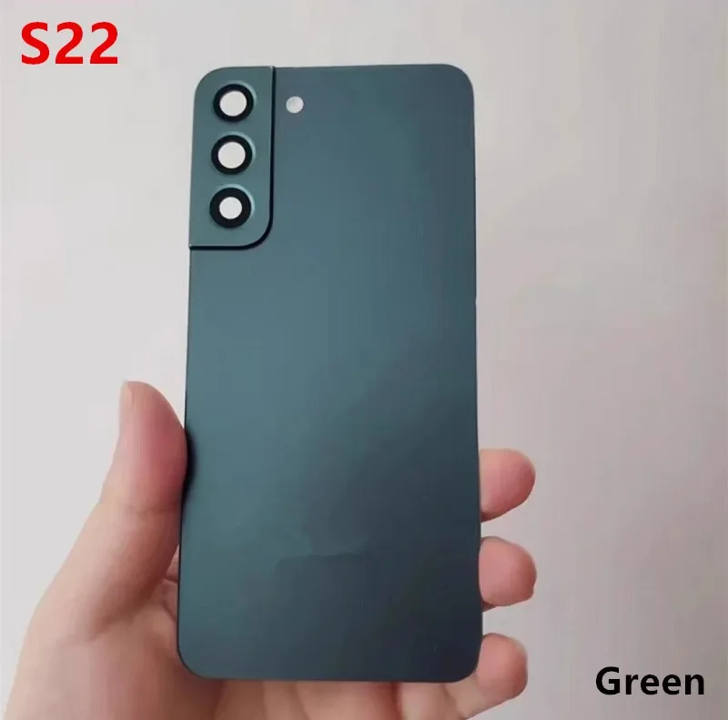Фото Задняя крышка корпуса для Samsung Galaxy S22 S901 (стекло, сменная, для ремонта) + линза камеры №3