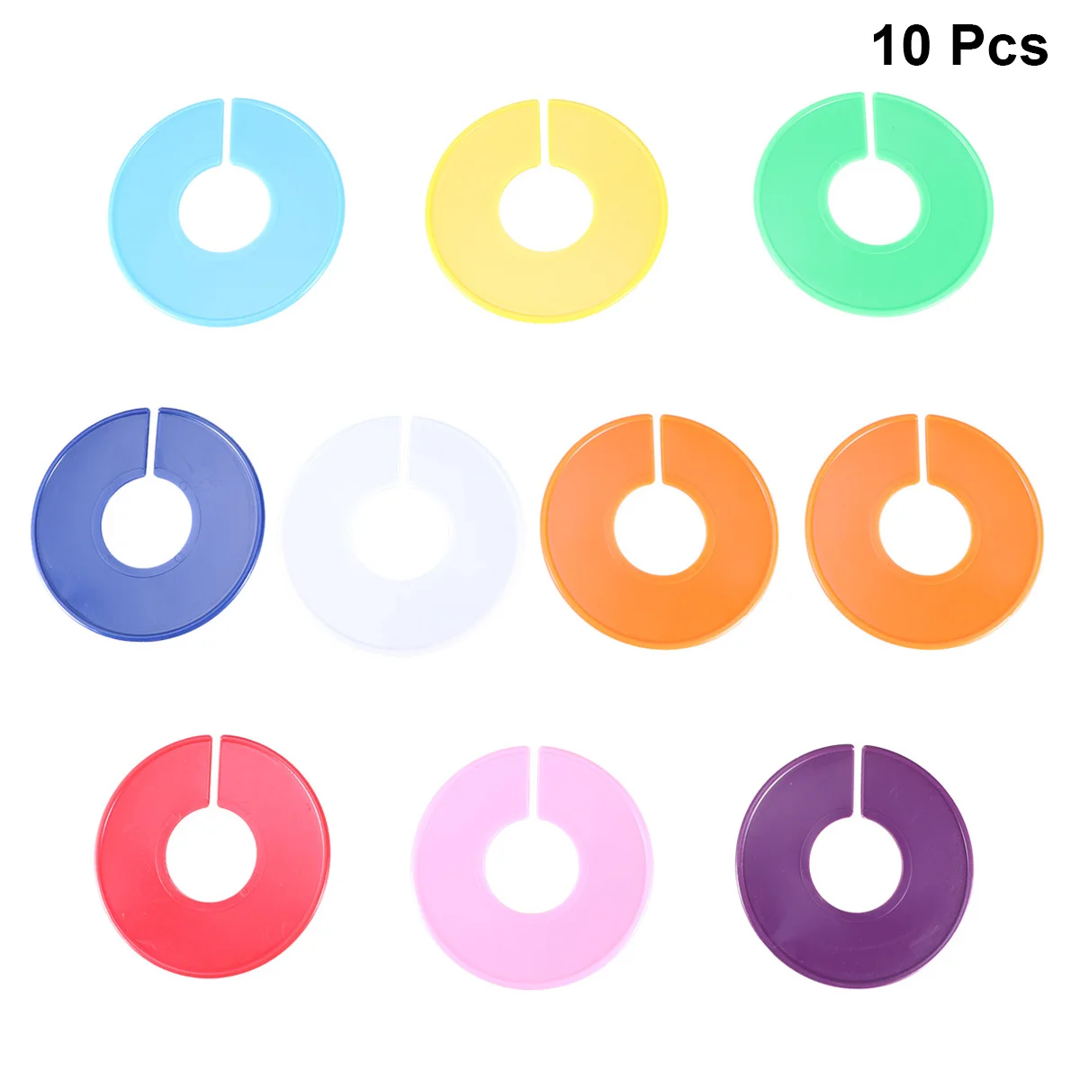 

10 Pcs Colored Tabs DIY Closet Dividers Round Clothes Size Buckles Labels Clothing Rack Racks Hangers Plastic Tags