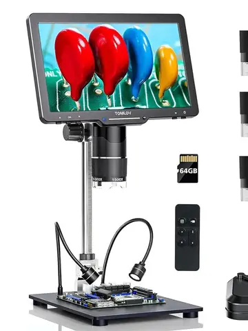 TriL110 10,1 "3 объектива 2K HDMI цифровой микроскоп 2500X лупа для монет для всех монет ЖК-паяльный микроскоп