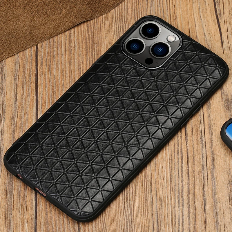

Cowhide Leather Phone case For iPhone 14 Pro Max 11 12 13Pro XS Max 8Plus Luxury Full Protective Back Cover for iphone 11Pro Max