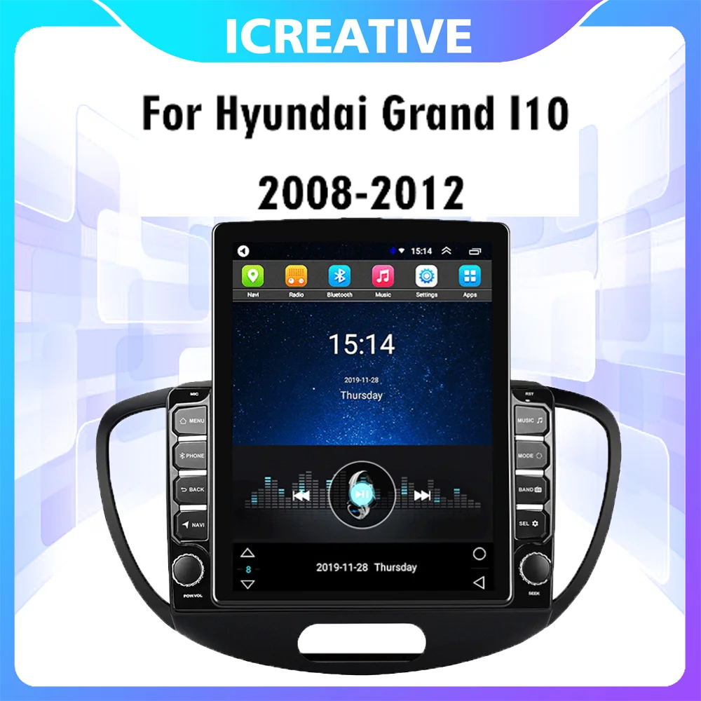 

Autoradio 9.7" Tesla Screen For Hyundai Grand I10 2014-2017 Multimedia Player GPS Navigator 4G Carplay Android Stereo Head Unit