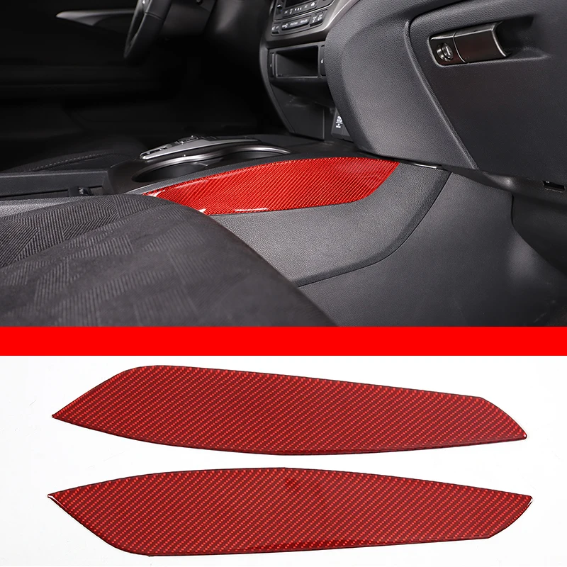

For Honda Pilot 2015-2019 Soft Carbon Fiber Car Center control shift side trim panel Sticker Interior Protection Accessories