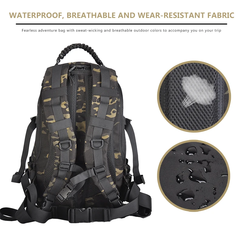 50L Large Capacity Men Army Military Tactical Backpack 3P Softback Outdoor Hiking Camping Rucksack Hunting camping travel bag