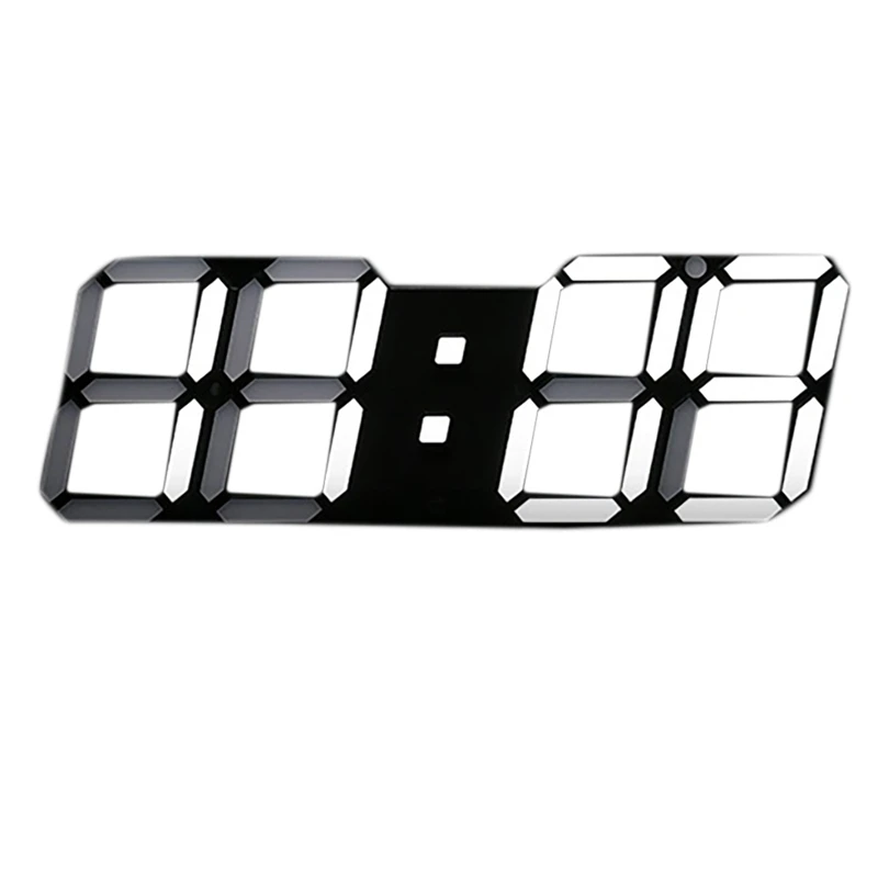 

3D LED Digital Alarm Clock Three-Dimensional Wall Clock Thermometer Electronic Clock for Office Bedroom Living Room