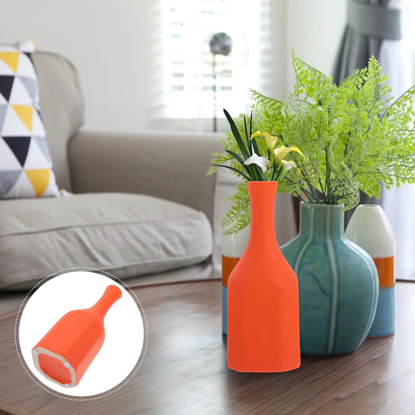 

Vase Flower Ceramic Vases Pot Table Bud Decorative Small Pottery Floral Modern Desktop Tall Porcelain Minimalistarrangement