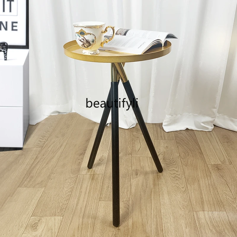

GY Nordic Light Luxury and Simplicity Style Creative Golden Living Room Sofa Corner Bedroom Side Table Tripod Coffee Table
