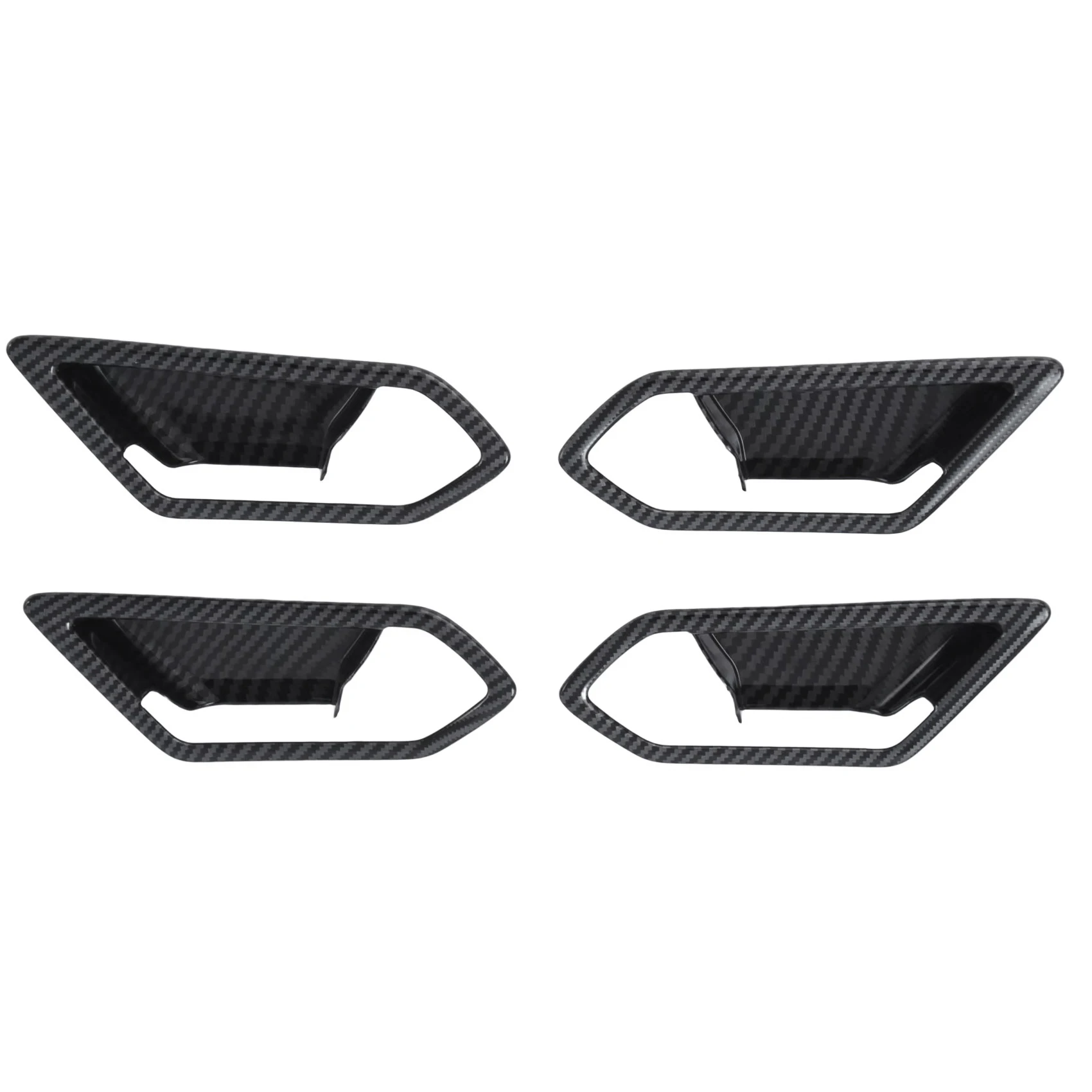 

4Pcs Carbon Fiber Car Ineer Door Handle Bowl Cover Trim for ID.4X ID4X 2022