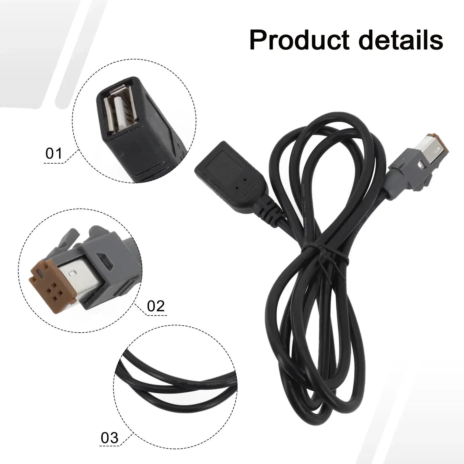 

Радио USB Аудио Вход Медиа Data Провод Штекер к USB-кабелю Адаптер 4-контактный разъем ДляSubaru Для Outback Для Suzuki Для Vitara