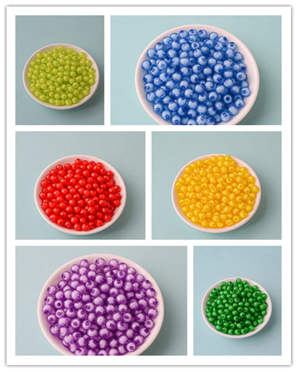 

Wholesale 40-100pcs 8/10mm Faceted Earth Acrylic Loose Spacer Beads for Jewelry Making DIY Bracelet