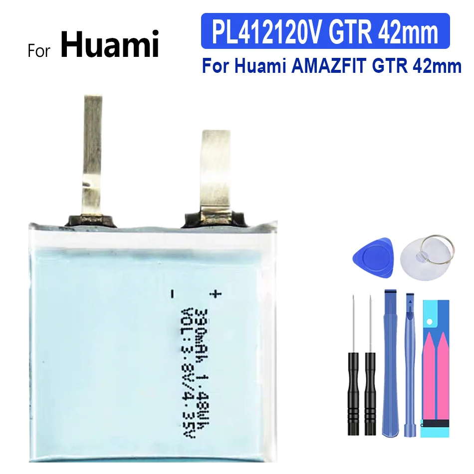 

Replacement Battery for Huami AMAZFIT PL502526V GTR 47mm PL412120V 42mm Watch