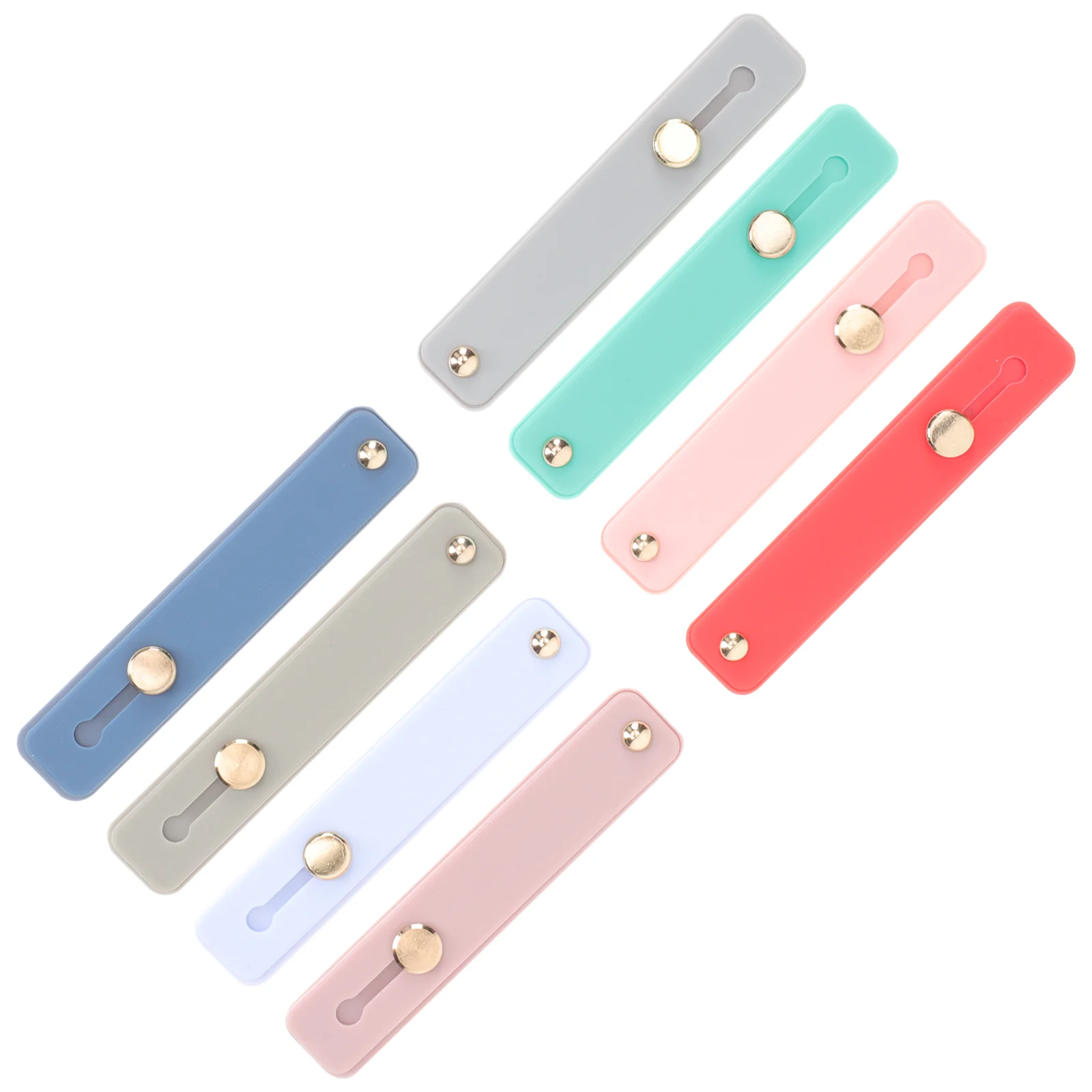 

8pcs Phone Finger Grip Silicone Belt Kickstand Mobile Phone Back Stands