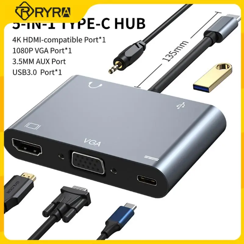 

USB-разветвитель RYRA 5 в 1, совместимый с 4K HDMI