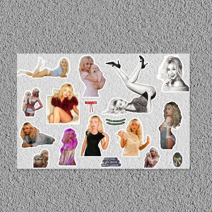 

3D-наклейка С Певицей Поп-музыки Сабриной Карпентер Для Автомобиля, Окна, Мотоцикла, Ноутбука