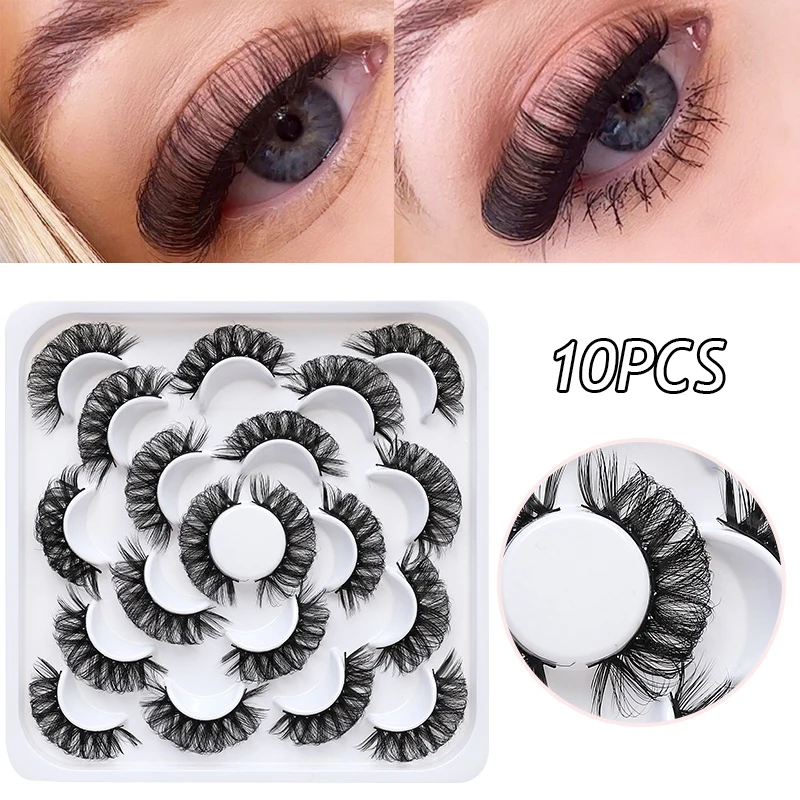 

DD Curl Eye Lashes Russian Strip Lashes Faux Eyelash Reusable Fluffy Beauty Resuable 3D Mink False Eyelashes Extension