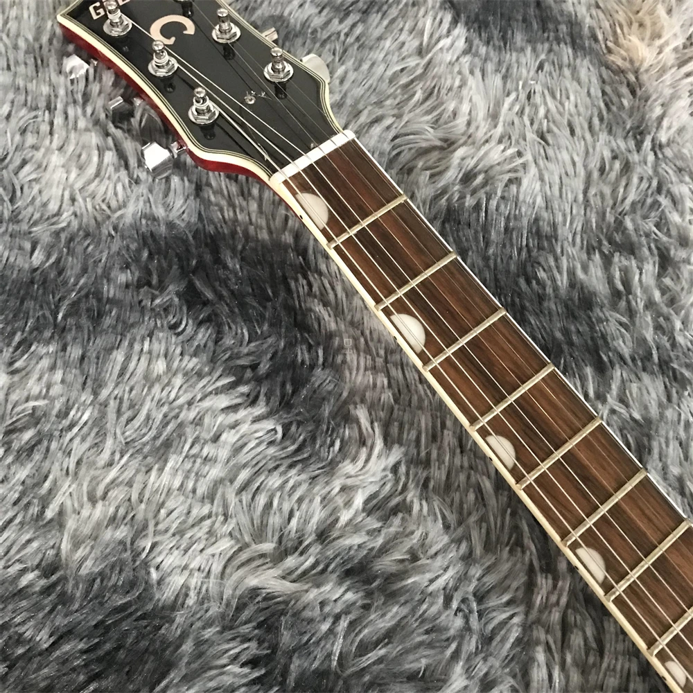 High-quality custom small grid Swiss electric guitar Mini jazz JAZZ HH pickup mahogany body