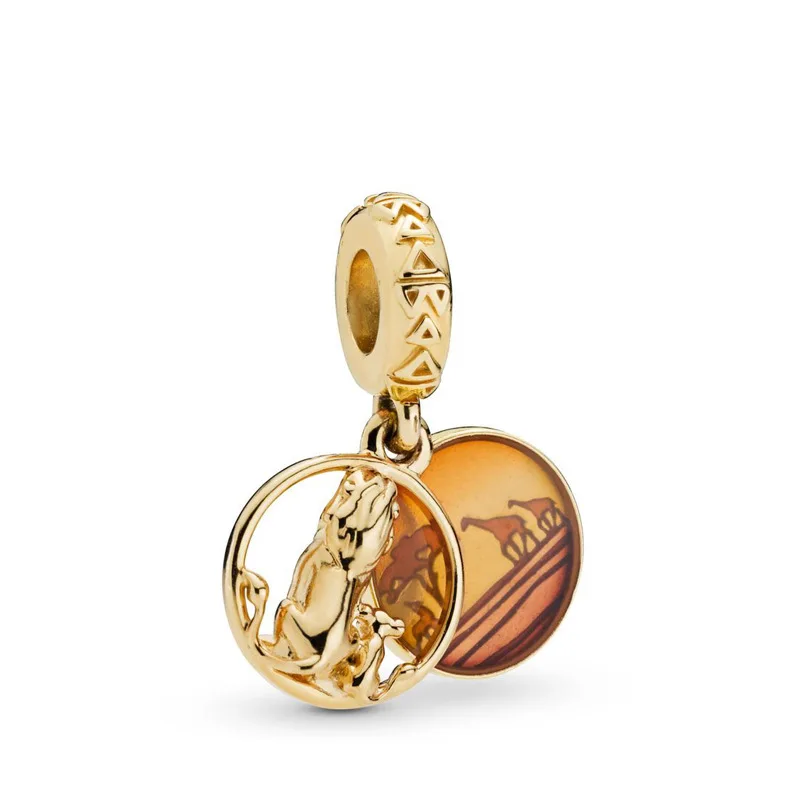 

Fit Pandora Mufasa Sunset Charm Disney Gold The Lion King Simba Pendant for Jewelry Making Women Bracelet Accessories Bangle DIY