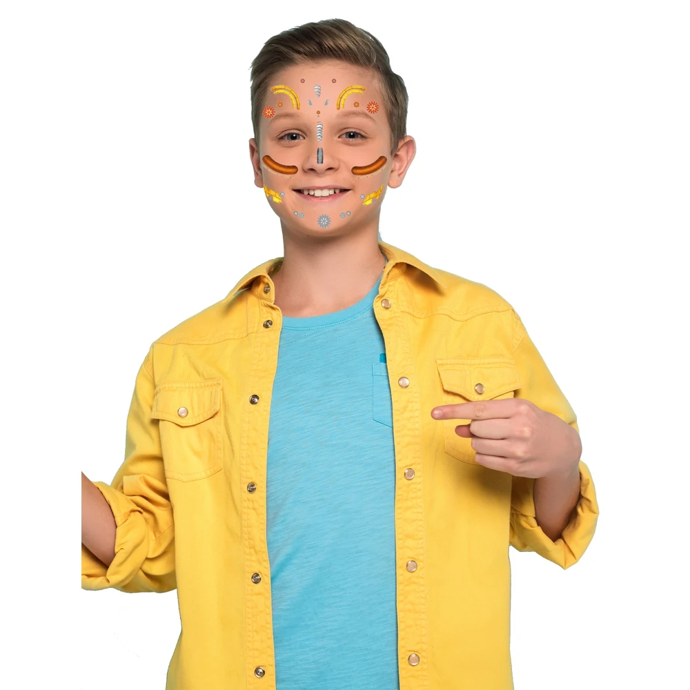 Маска карнавальная детские наклейки на лицо стразы для лица маска Stick&ampSmile