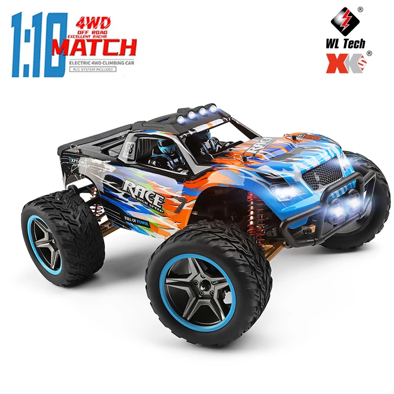 

1:10 RC Car 55KM/H Wltoys 104019 4x4 Off-Road Racing 3650 Brushless Motor Metal Chassis Electric High-Speed Drift Car for Toys