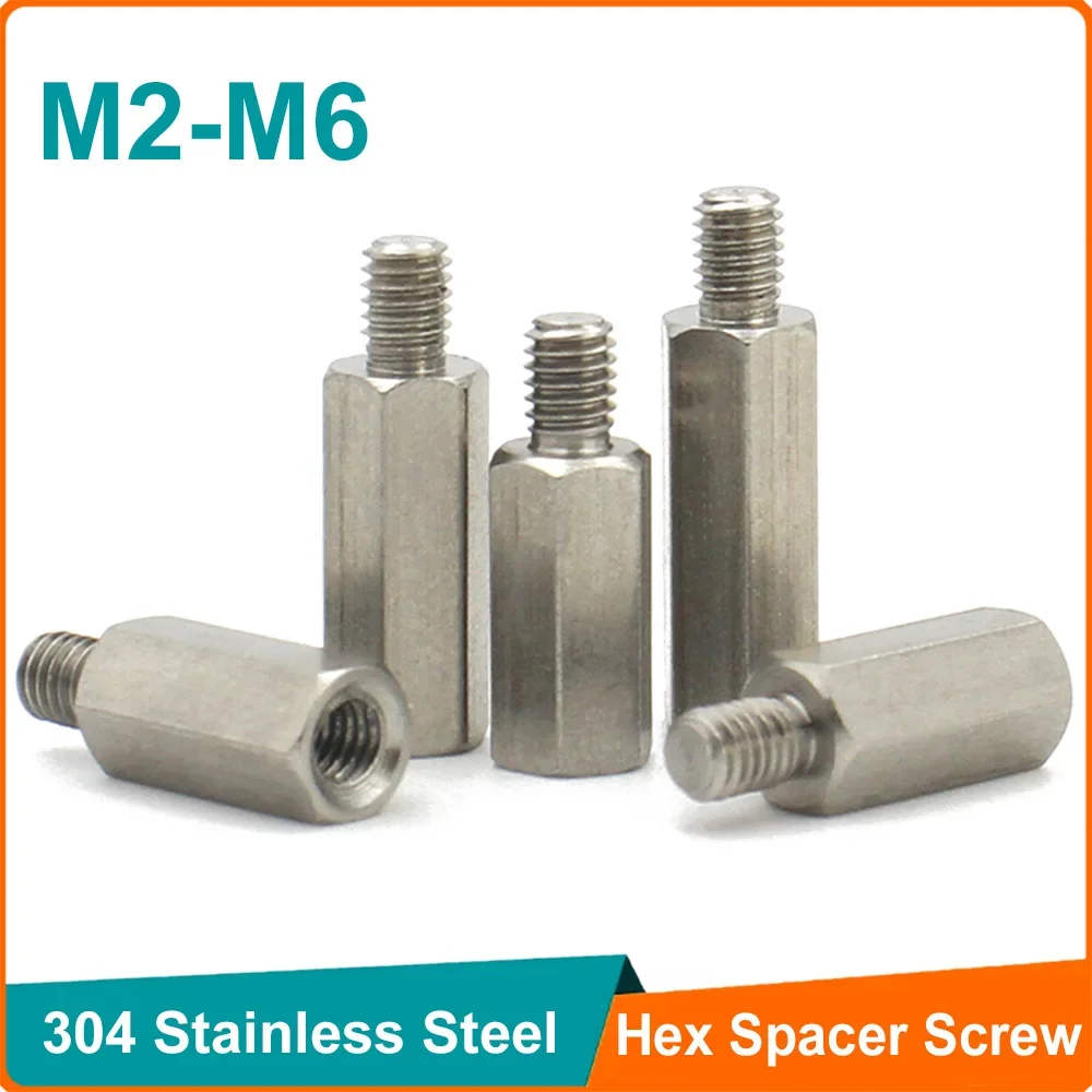 

5-10 шт. M2.5 M3 M4 M5 M6 304 Шестигранная стойка из нержавеющей стали